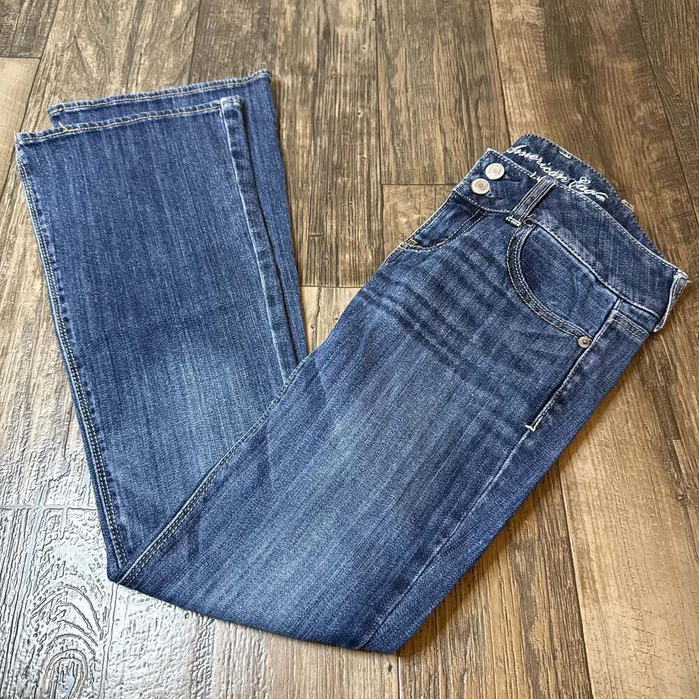 Y2K American Eagle Artist Flare Jeans Size 0 Short